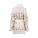 Eleventy Women's Amber Gold Floral Kimono Cardigan with Belted Waist — Order Online Today