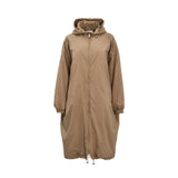 Eleventy Women's Dark Beige Hooded Coat
