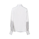 Eleventy Women's White Satin Long Sleeve Button-Down Shirt — Available Online Today