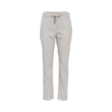 Eleventy Women's White Straight-Leg Cotton Pants with Drawstring Waist — Now Available Online