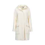 Eleventy Women's White Wool Hooded Coat