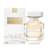 Elie Saab perfume bottle and packaging on a white background