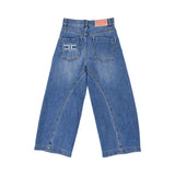 Elisabetta Franchi wide-leg denim jeans back view high-waisted relaxed fit blue women jeans – Now Online