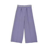 Elisabetta Franchi girls purple wide-leg trouser front  view T-shirt  casual Wear – Find Online Today