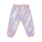 Close-up back view of the Emilio Pucci Multicolor jogging style bottom.