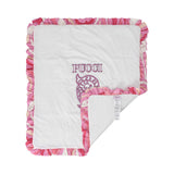 Emilio Pucci Kids Ivory/Pink Blanket with logo and ruffle trim – Shop Now Online