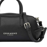 Black handbag with 'Ermanno Firenze' logo on a white background.