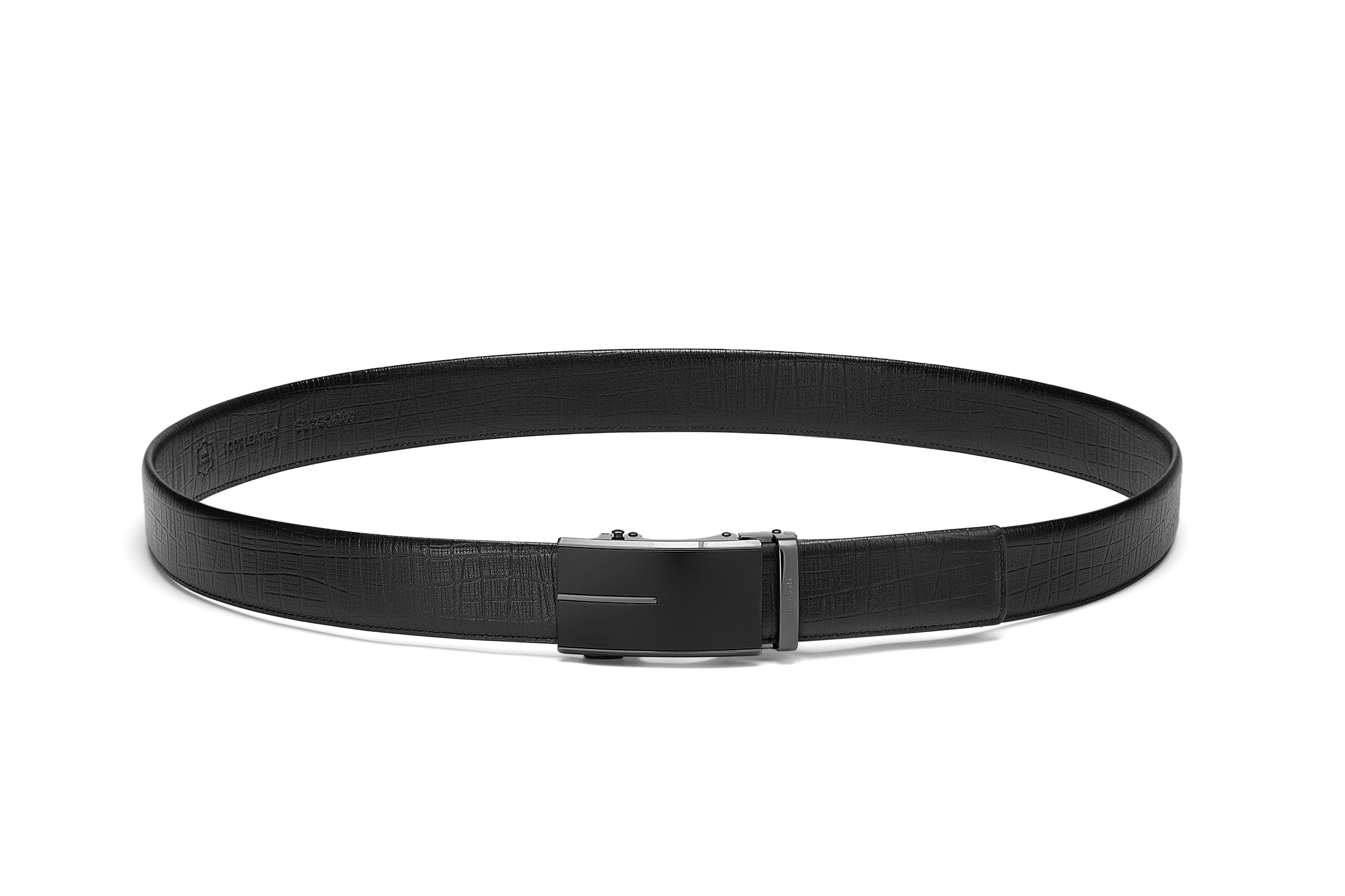 Samsonite AAMIR II Biz Auto Plate 03 Black Leather Belt