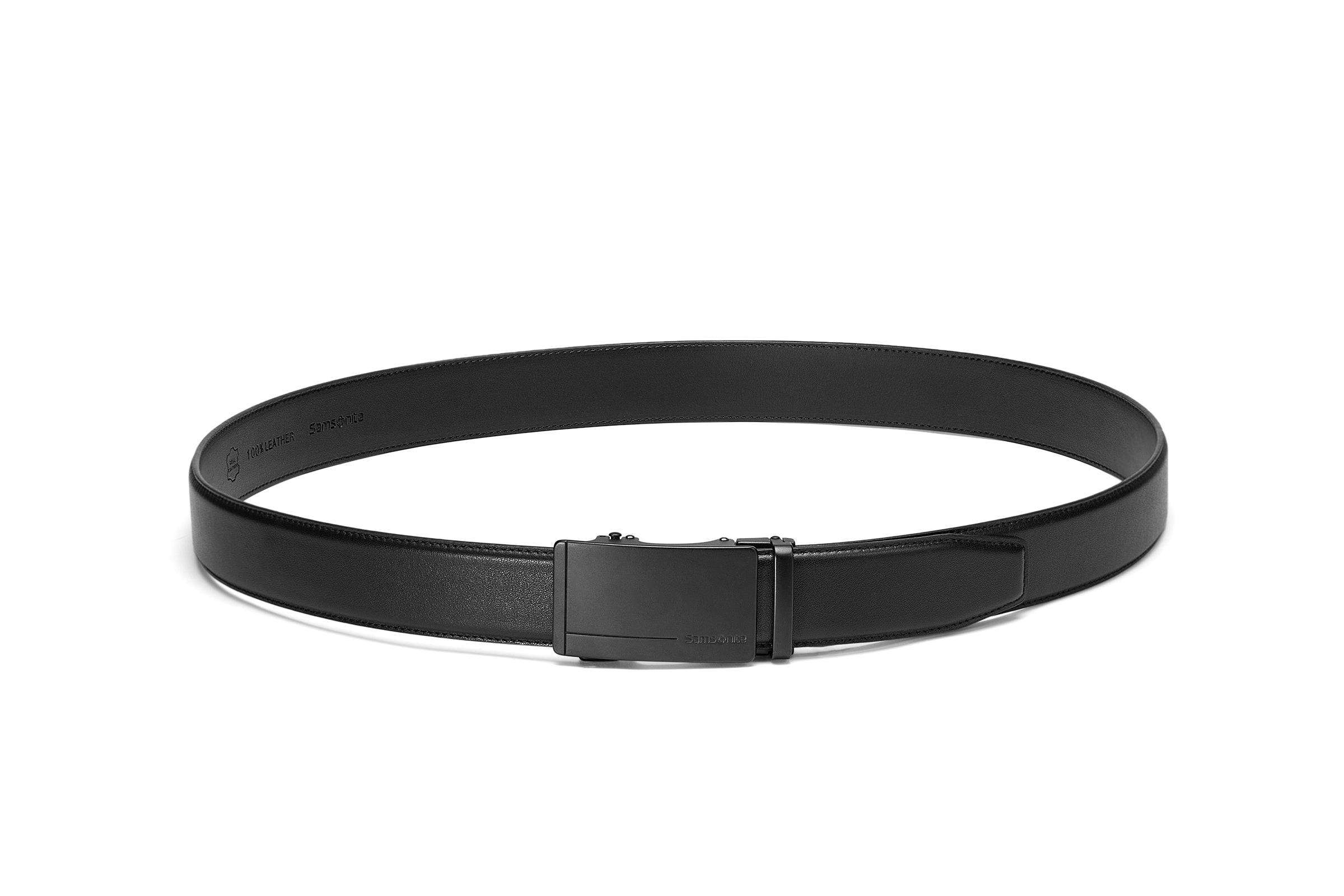 Samsonite AAMIR II Biz Auto Plate 04 Black Leather Belt