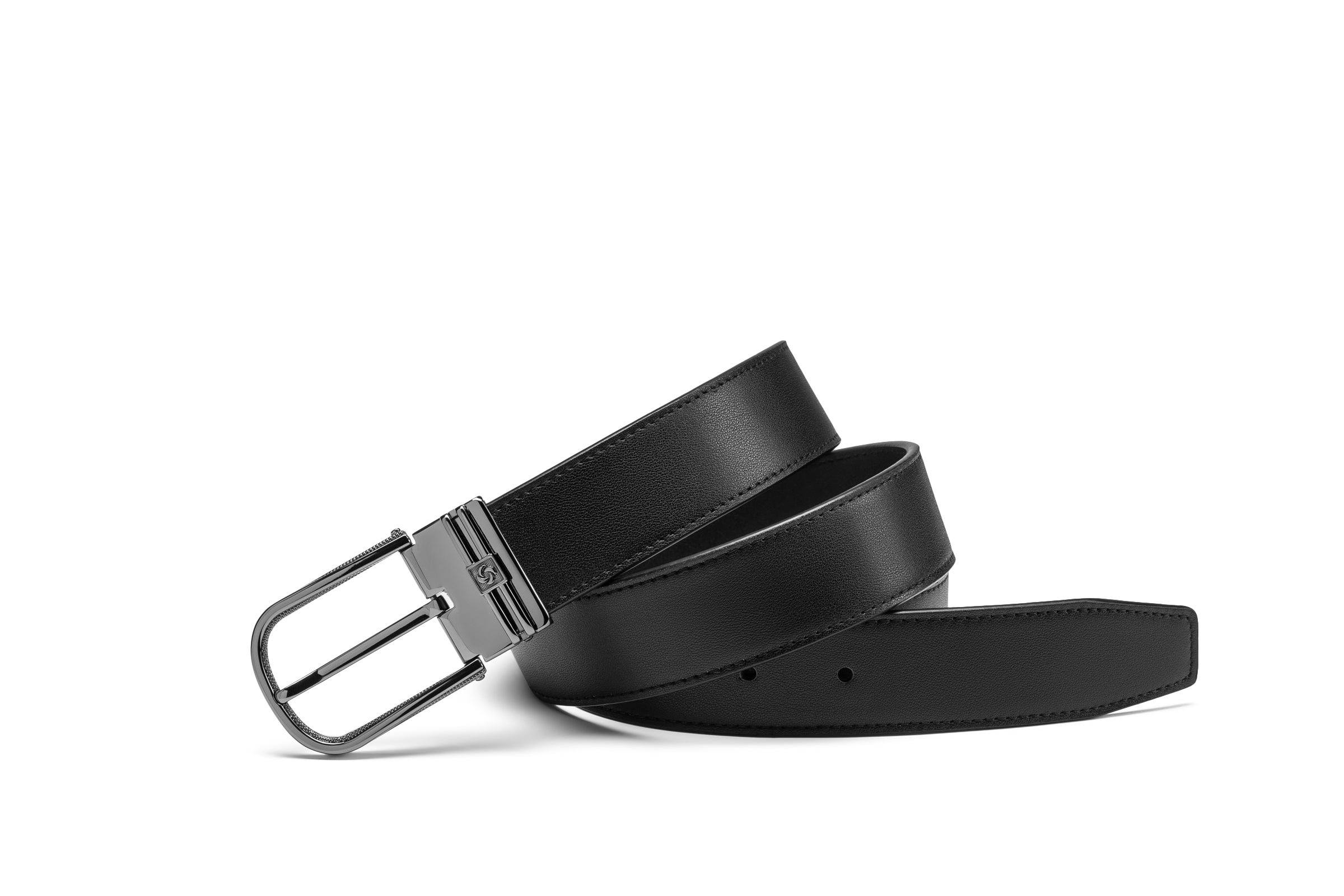 Samsonite AAMIR II Biz Ctr Arc Black Leather Belt