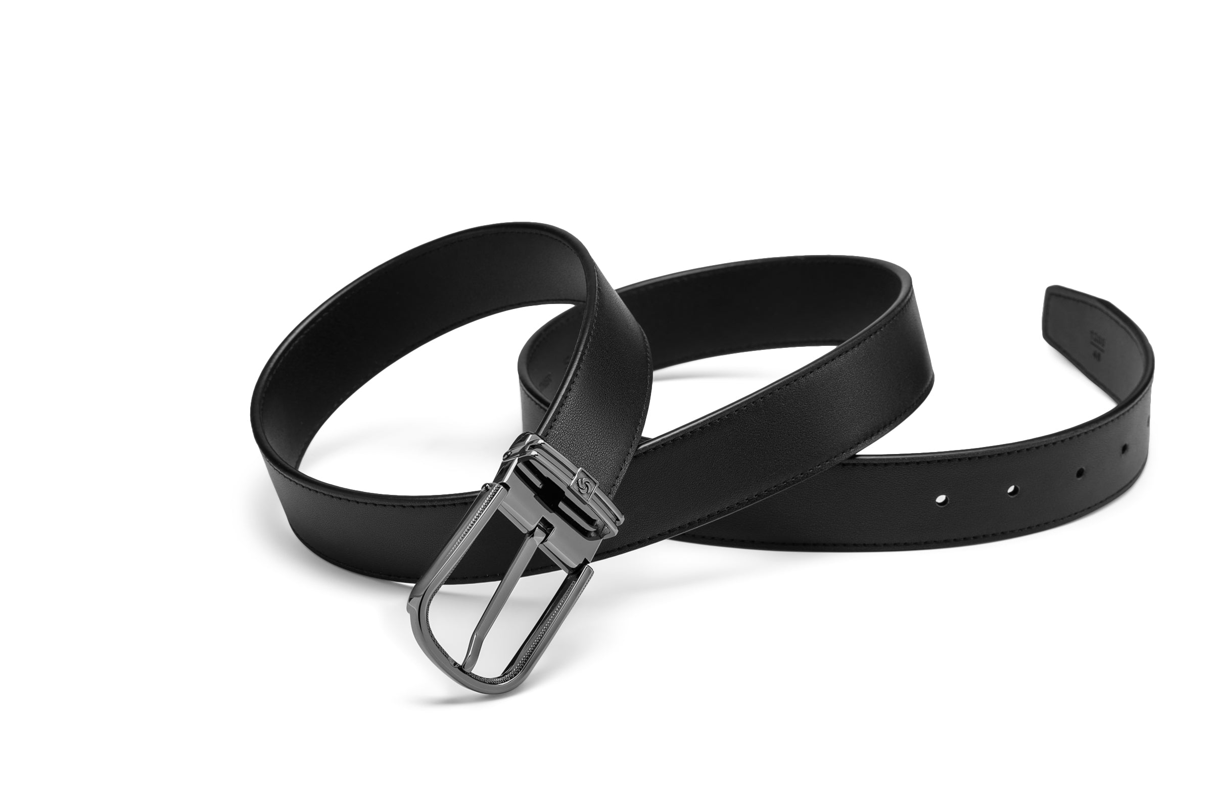 Samsonite AAMIR II Biz Ctr Arc Black Leather Belt