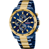 Festina Chrono Sport Men's Blue Dial Blue Gold Watch
