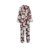 Fable and Eve  Battersea Shell Brown Print Long Sleeve Pyjama Set