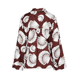 Fable and Eve  Battersea Shell Brown Print Long Sleeve Pyjama Set