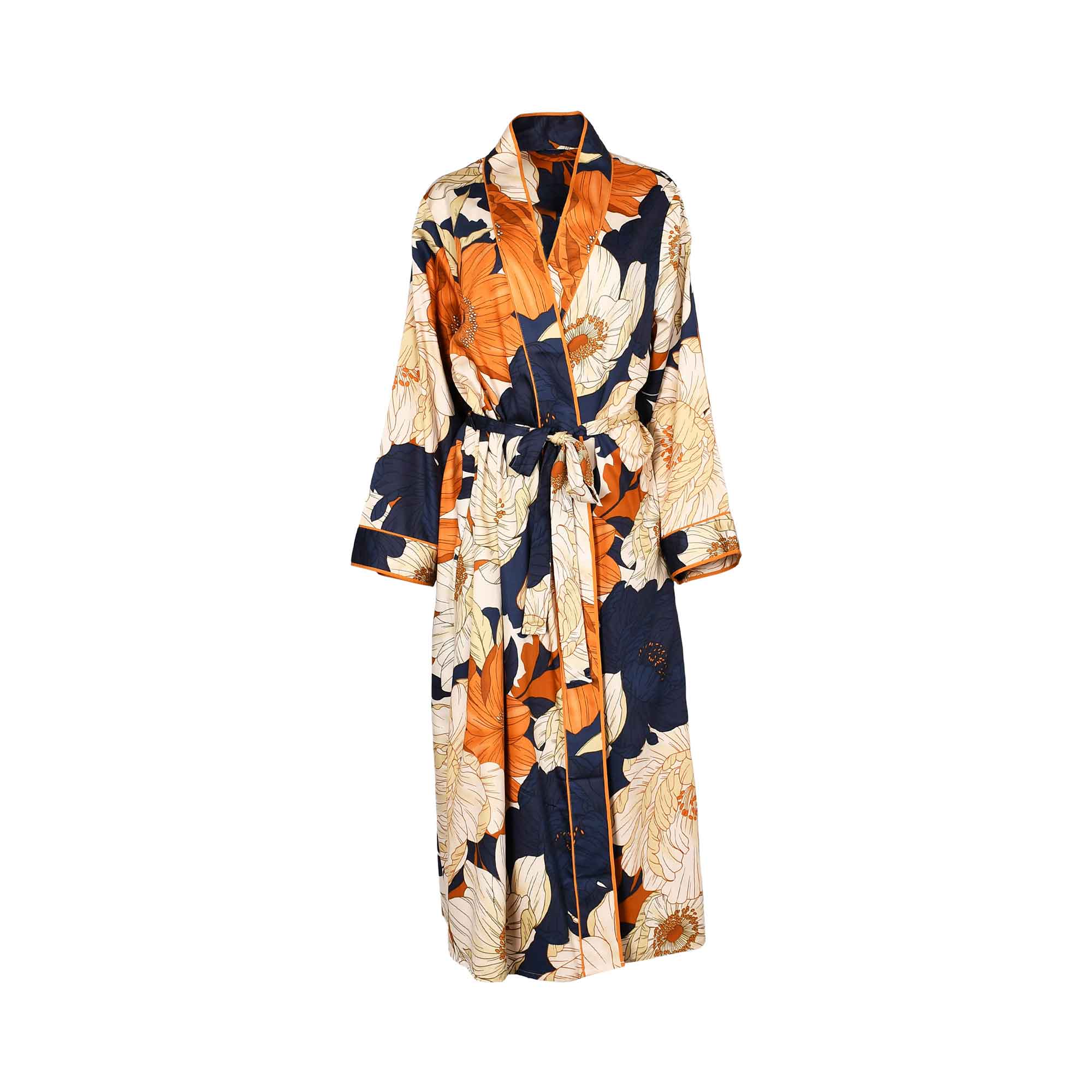 Fable and Eve Southwark Floral Print Long Dressing Gown | All Lingerie | Lingerie | Nightdresses | Pyjamas & Loungewear | Women | Womens Fable and Eve Southwark Floral Print Long Dressing Gown | All Lingerie | Lingerie | Nightdresses | Pyjamas & Loungewear | Women | Womens
