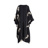 Fahm Women's Black and Gold Dress, Free Size