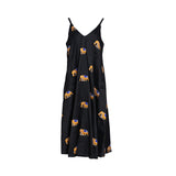 Fahm Women's Black Dress, Free Size