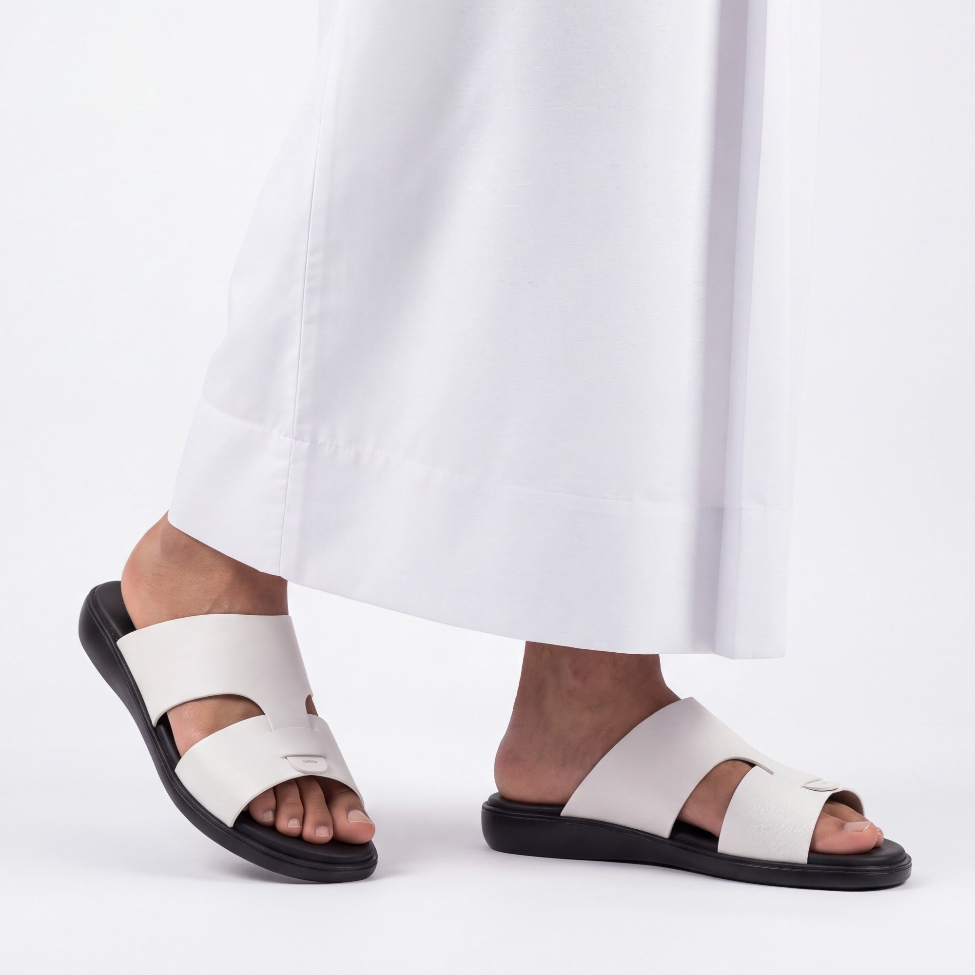 Fares Kids Boy's Junior Gommato White Sandals