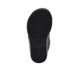Pair of FARES brand smooth leather sandals with silver buckles and adjustable heel straps, featuring a modern minimalist design on a white background.