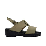Pair of FARES kids' Arabic-style sandals in matte navy blue leather with adjustable back straps and black cushioned soles on a white background.
