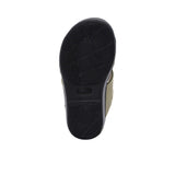Pair of FARES kids' Arabic-style sandals in matte navy blue leather with adjustable back straps and black cushioned soles on a white background.