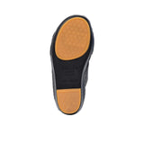 FARES brand men's Arabian leather sandals in dark grey with tan insoles and silver buckles, shown on a white background.