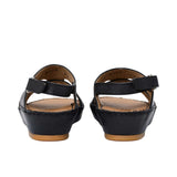 FARES brand luxury boys' sandals leather with tan footbeds and silver "F" logo buckles on a white background.