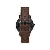 Fossil Men's Minimalist Three-Hand Brown Leather Watch