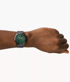Fossil Minimalist Chronograph Smoke Stainless Steel Mesh Watch