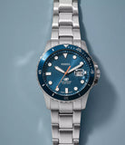 Fossil Blue Dive Gents Blue Dial Three-Hand Date Stainless Steel Watch