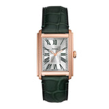 Fossil Carraway Gents Three-Hand Green Croco LiteHide™ Leather Watch