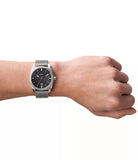 Fossil Machine Three-Hand Date Stainless Steel Mesh Watch