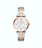 Fossil Carlie Three-Hand Date Two-Tone Stainless Steel Watch