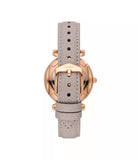 Fossil Women's Carlie Three-Hand Date Gray LiteHide™ Leather Watch