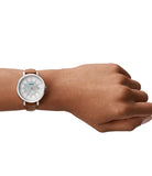 Fossil Jacqueline Solar-Powered Brown LiteHide™ Leather Watch