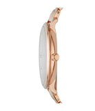 Fossil Jacqueline Three-Hand Date Rose Gold-Tone Stainless Steel Watch and Jewelry Set