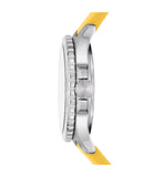 Fossil FB-01 Three-Hand Date Yellow Silicone Watch