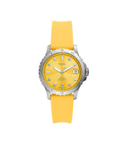 Fossil FB-01 Three-Hand Date Yellow Silicone Watch