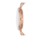 Fossil Women's Carlie Three-Hand Rose Gold-Tone Stainless Steel Watch