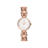 Fossil Women's Carlie Three-Hand Rose Gold-Tone Stainless Steel Watch