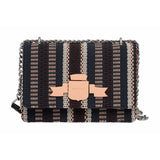 Replay Women's Striped Phoenix Bag with Archive Logo