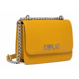 Replay Women's Flap Crossbody Bag in Solid Colors with Logo