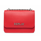 Replay Women's Flap Crossbody Bag in Solid Colors with Logo