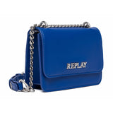 Replay Women's Flap Crossbody Bag in Solid Colors with Logo