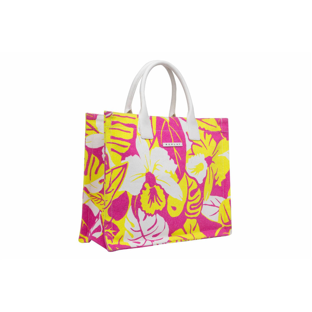 Replay Women's Canvas Tote Bag with Floral Print | Bag | Bags | GCC | Tote Bag | Women | Women All Bags | Womens Replay Women's Canvas Tote Bag with Floral Print | Bag | Bags | GCC | Tote Bag | Women | Women All Bags | Womens