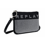 Replay Women's Elastic Material Black & Silver Bag