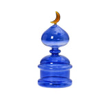 Favorite Glass blue decorative dome ornament with amber moon accent. Order Online Today
