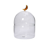 Favorite Glass clear openable dome storage jar with amber moon lid. Shop Now Online