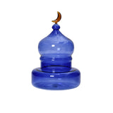 Favorite Glass decorative dome ornament with blue glass body and amber moon accent. Find the Collection Online