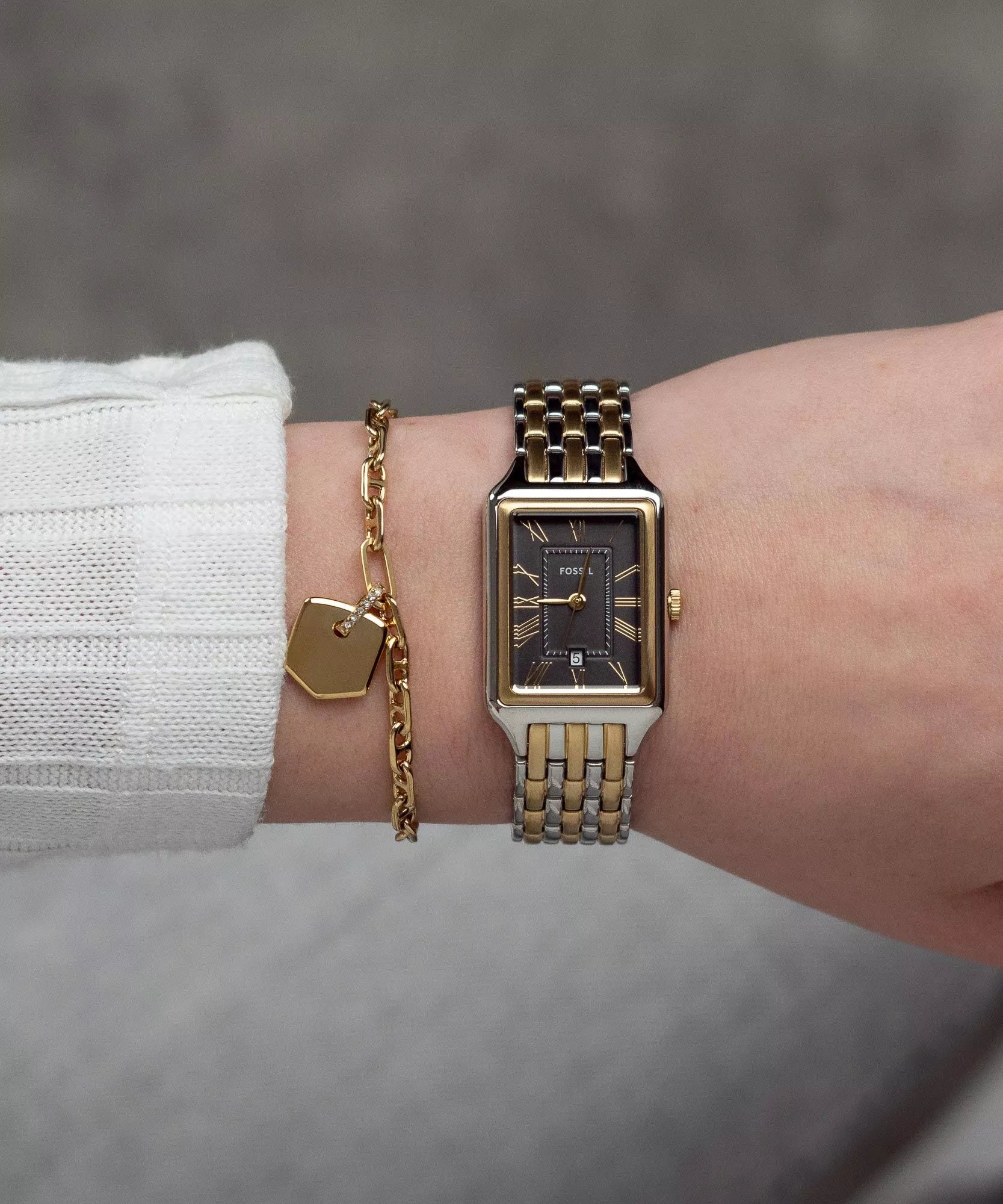 Fossil Raquel ES5376SET Women’s Watch and Bracelet Gift Set – Blue Salon Qatar